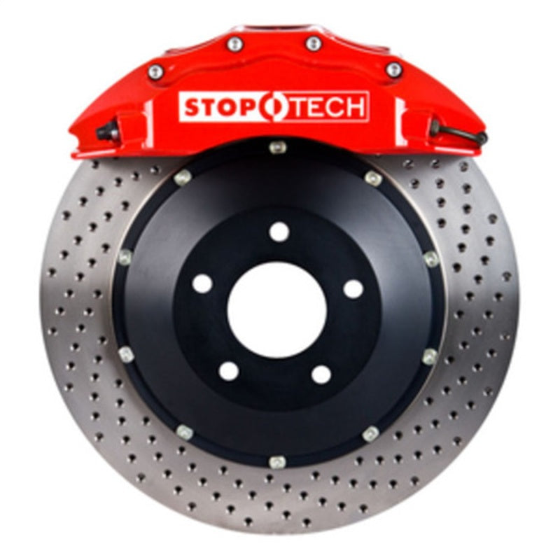 StopTech 08-09 BMW 535i / 04-09 BMW 545/550 / 04-09 BMW 645/650 Front BBK w/Red ST-60 Calipers Dril