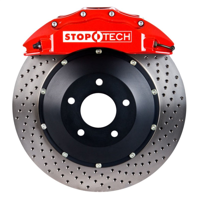 StopTech 08-09 BMW 535i / 04-09 BMW 545/550 / 04-09 BMW 645/650 Front BBK w/Red ST-60 Calipers Dril